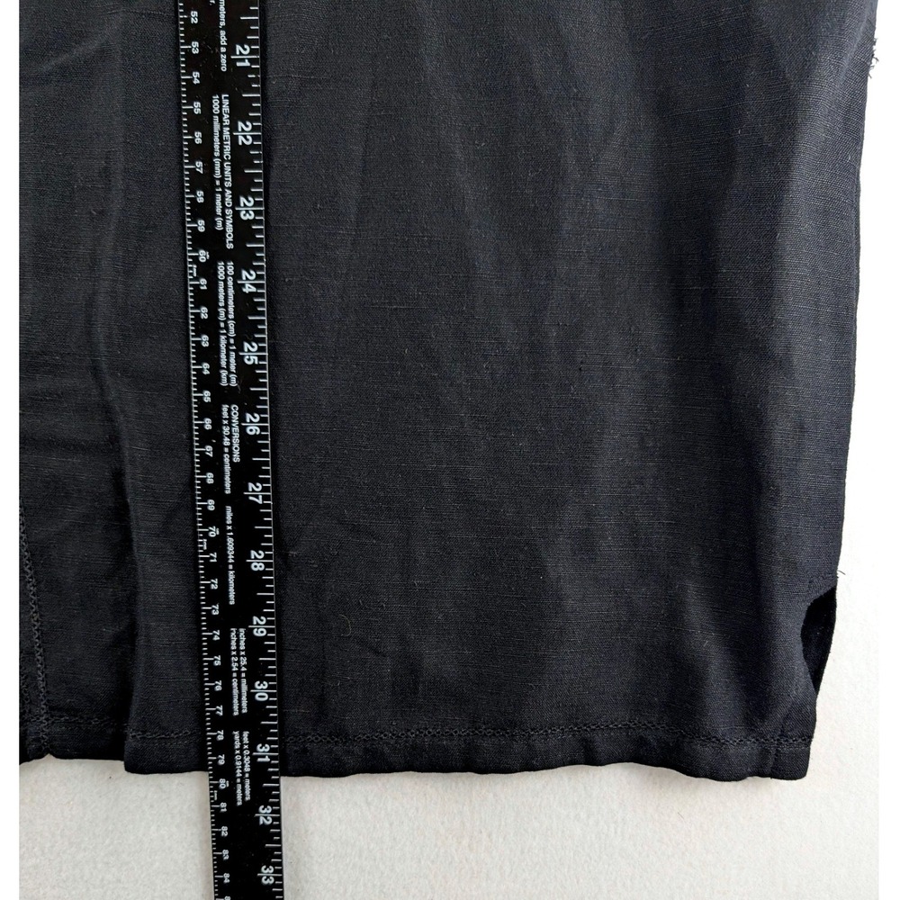 Vintage Style & Co Woman 20W Black Linen Rayon 3/4 Sleeve Shirt Hong Kong - Picture 5 of 7